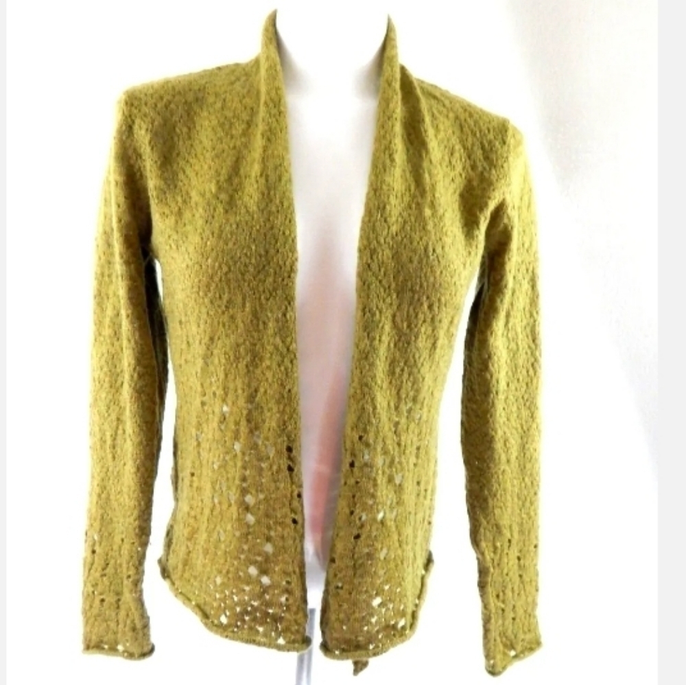 Eileen‎ Fisher Pointelle Open Front Cardigan